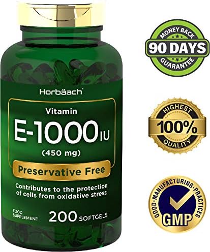 Vitamin E Capsules High Strength 1000iu, 200 count (Pack of 1) - Image 4