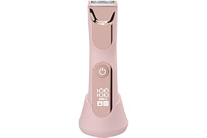 Body Hair Trimmer Shavers for Men - Teenova Electric Mens Groin Hair Groomer Remover, Body Razor with Charging Cradle, Clippers for Pubic, Ball, Wet & Dry Use & Nick - Free(Pink)