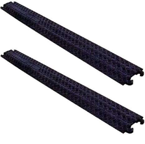1 Kanal Kabelbrücke 100 x 13 x 2 cm für Fußgänger / Radfahrer / Büro - in schwarz oder gelb - verschiedene Set-Größen (2 Stüc