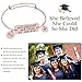 Ingooood Graduation Gift Bracelet for Women 2019 Graduation Cap Bracelet She Believed She Could So She Did Adjustable Bracelet for Women (C - She Believed She Could So She Did)