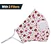 Muryobao Anti Pollution Mask N95 Respirator Mask with Valve Replacement Filter Washable Cotton Anti Dust Mouth Mask for Kids Children Child Size Red Strawberry