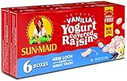 Sun-Maid Vanilla Yogurt Coated Raisins - (6 Pack) 1 oz Snack-Size Box - Yogurt Covered Dried Fruit Snack for L
