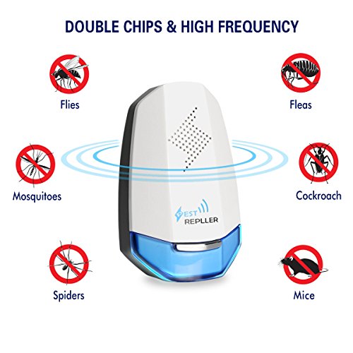 Trofoty Ultrasonic Pest Repeller, Electronic Plug In Pest Control 2018 Upgraded,Get Rid of Rats,Mites,Mosquito, Ant, Flea, Roaches, Cockroaches, Fruit Fly, Rodent,(6 Pack)