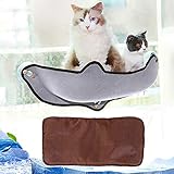 LAYOPO 14 in 1 Cat Window Mounted Bed,Indoor Pet Kitty Window Sill Perch Hammock Resting Seat Lounger,with 3 Suction Cups and Mat,Hanging Space Saving, for Any Glass Window Or Door