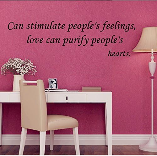 Can stimulate people's feelings, love can purify people's hearts. Wall Decal Stickers Quotes saying and words DIY Home Decor Vinyl Wall Murals Art Decor Room Home Decoration Size: 12''x 39''