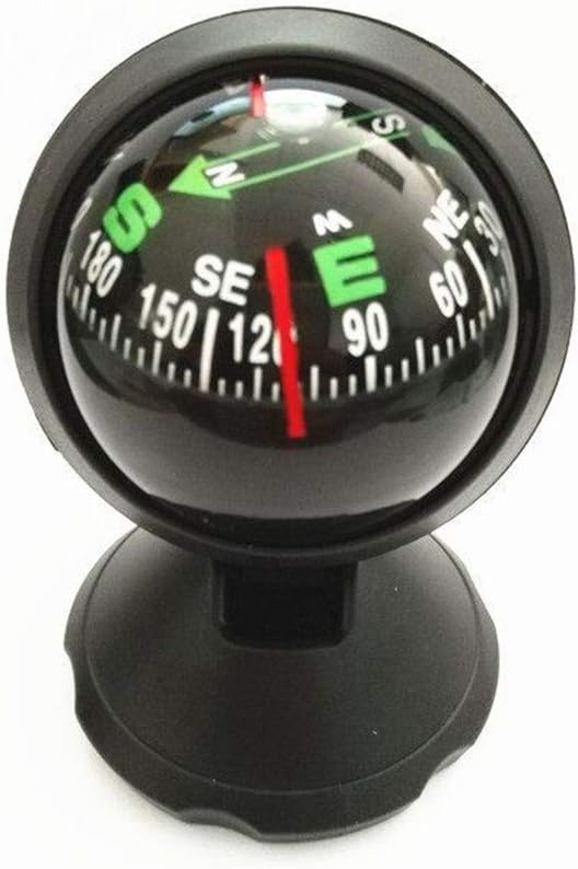 Gessppo Car Compass Car Decoration Car Ball Guide Compass Night Vision for Travel Outdoor Survival
