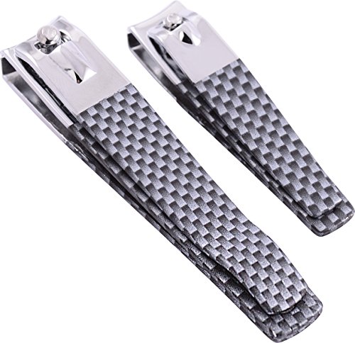 Luxitude Carbon Fiber Design Strong Steel Nail Clippers- 2 Pack