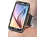 Galaxy S6 Armband, SUPCASE Easy Fitting Sport Running Armband with Premium Flexible Case Combo for Samsung Galaxy S6 (Black)