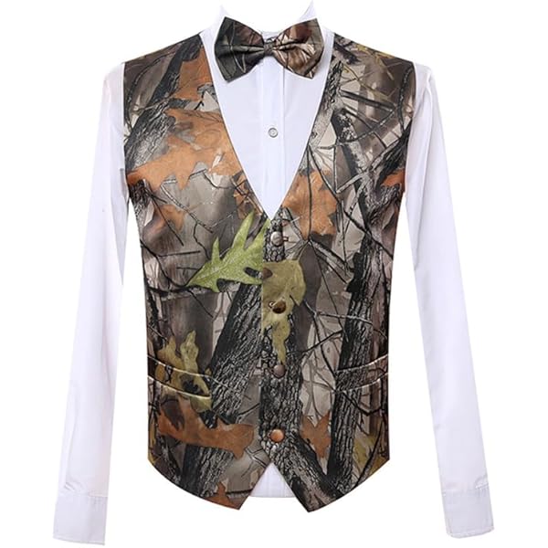 Camo Vest Tuxedo With Orange Vest And Tie Toddler Camouflage