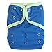 EcoAble Baby Cloth Diaper Cover AI2, Snaps, 5-pack + 10 inserts (Size 1 / 8-25lb, Boy)