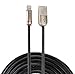 YESIDO Metal USB Lightning Cable – Fast Charging & Data Transfer Cord (4 ft) – Extremely durable – LED lights when connected – Compatible with iPhone X/8/7/6s/6/5s/5/SE, iPad Pro/Air/Mini