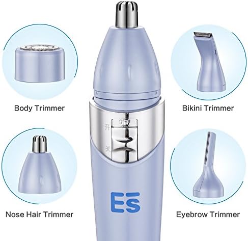 4 in 1 Bikini Trimmer Women Shaver Eyebrow Trimmer Nose Trimmer Battery Operated Bikini Grooming Kit Mini Portable Design Women Groomer Kit for Bikini Area/ Armpit / Arm / Leg