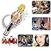 Bluetooth Karaoke Microphone for Kids Wireless Bluetooth Karaoke Machine with Speaker, Flash LED, Magic Voice, Aluminum Alloy Handle, Speaker,Compatible Android/PC and All Smart Phone(Gold)
