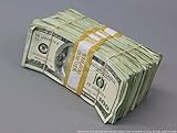 PROP MONEY USED STAINED & DISTRESSED LOOK $50,000 Blank Paper Filler Pack for Movie, TV, Videos, Advertising & Novelty
