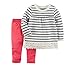 Carter's Baby Girls' 2 Piece Lace Trimmed Top and Leggings Set