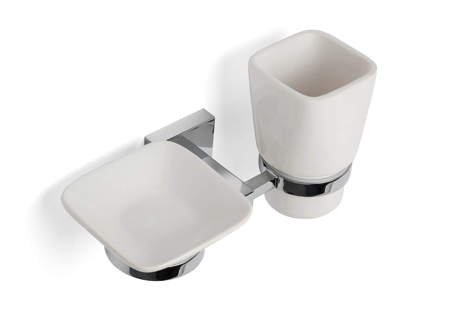 Croydex Flexi-Fix Everson Easy to Fit Soap Dish and Tumbler