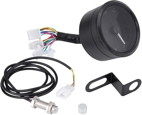 Amazon Gorgeri 100rmp Lcdデジタルスピードメータータコメーター ギアインジケーター 低オイルアラーム付きアンチ紫外線アンチグレア オートバイスクーターatv用 タコメーター 車 バイク