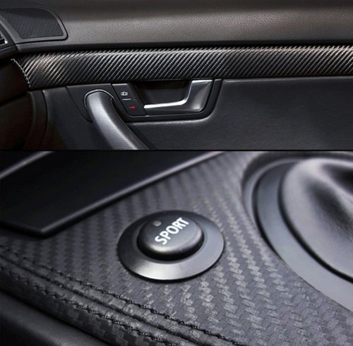 Gotobuy - 25"x 60" 3D Flexible Carbon Fiber Black Car Vinyl Wrap Sheet Roll Film & Carbon Fiber Wrap/Skin for Apple IPhone Ipad etc.