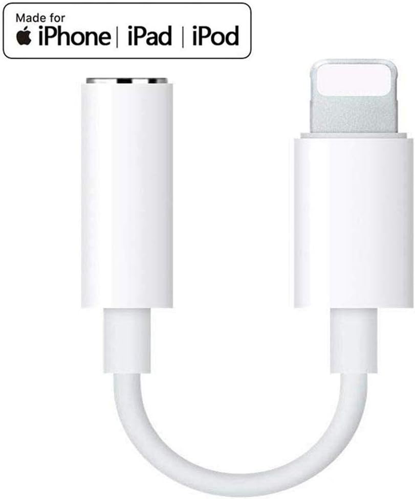 for iPhone Adapter Headphone Jack Adapter Compatible with iPhone 7/7Plus /8/8Plus /X/Xs/Xs Max/XR Adapter 3.5 mm Headphone Adapter Jack Cable Splitter Audio Earbud Adapter Support All iOS Systems