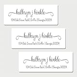 60 Personalized White Fancy Print Return Address Labels (AL6)