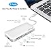 USB C Hub, Letscom 7-in-1 USB C Adapter with Type C Power Delivery, HDMI Output, SD & MicroSD Card Reader, 3 USB 3.0 Ports, Portable for MacBook Pro, XPS and More Type-C Devices, Silver