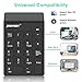Wireless Numeric Keypad 18Keys Portable Number Numpad with 2.4G Mini USB Receiver for Laptop Notebook, Desktop, Surface Pro, PC