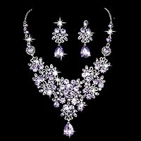 Gbell Clearance! Charm Wedding Bridal Crystal Necklace Earrings Jewelry Set Fine Rhinestone Women