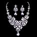 Gbell Clearance! Charm Wedding Bridal Crystal Necklace Earrings Jewelry Set Fine Rhinestone Women's Prom Jewelry Statement (Purple)