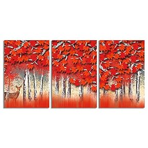 NWT Canvas Wall Art Abstract Forests Painting Artwork...