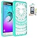 Galaxy J3 Case,Galaxy j3V J3 V/J3 6 /Sky/Amp Prime/Express Prime/Sol Case Clear,AnoKe Mandala Slim Fit Protective Cell Phone Cases Cover with Screen Protector for Girls Women Kids J3 2016 Mint