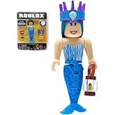 Roblox Gold Collection Neverland Lagoon: Crown Collector Mermaid Single Figure Pack with Exclusive Virtual Item Code