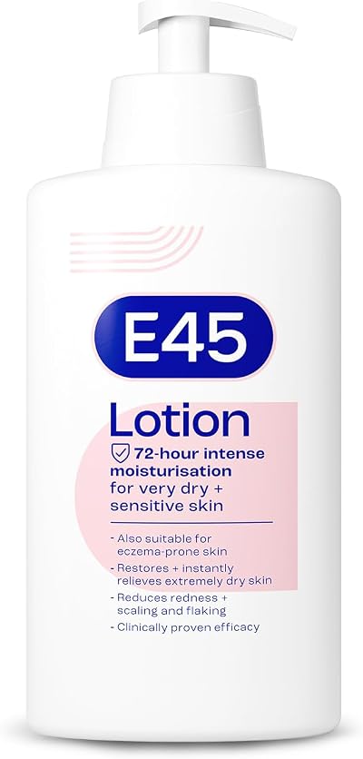 E45 Moisturising Lotion 500ml Dry Sensitive Skin Long-Lasting Hydration Daily