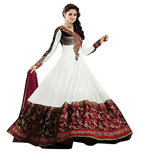 white anarkali amazon
