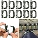 10 Pack Multipurpose D-Ring Grimlock Locking for Molle Webbing with Zippered Pouch by BOOSTEADY