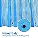 Wimaha Clear Shower Liner with Magnets, Plastic Shower Curtain Liner, Clear Shower Curtain Liner Heavy Duty with Bronze Grommets, Shower Liner with Hooks for Bathroom, Blue, 72x72