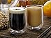Stone & Mill Double Walled Glass 9 oz - Set of 2 - Glass Coffee Cups - Double Wall Glass Coffee Mugs - for Latte, Cappuccino, Clear Coffee Mug Double wall mug for Coffee & Tea, AM 05