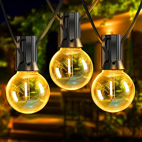 Outdoor String Lights with Dimmer, 2 Pack 98FT LED