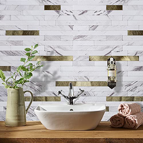 Amawarm 10 Sheet Backsplash Tile for Kitchen Peel and Stick, 12 in. x
