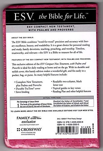 ESV Compact New Testament with Psalms Amd Proverbs 1433523035 Book Cover