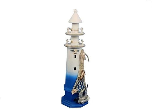 Amazon Com Hampton Nautical Wooden Rustic Oceanside Lighthouse