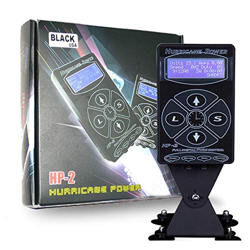 Tattoo Power Supply - Yakecan Professional Tattoo Power Supply Kit Intelligent Digital LCD Rotary Tattoo Power Supply Set with Cord Fits for All Tattoo Machine Tattoo Supply Tattoo Kit - Thumbnail 7