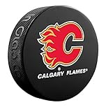 Calgary Flames Basic Logo Souvenir Hockey Puck By Sher-Wood