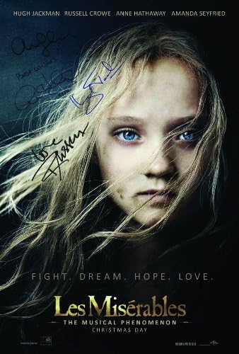 The Gift Room LES MISERABLES 4 CAST SIGNED AUTOGRAPH MOVIE POSTER Quality Print A2 Size 420 x 594mm Very Rare