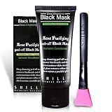 SHILLS Black Mask, Peel Off Mask, Blackhead Remover Mask, Charcoal Mask, Blackhead Peel Off Mask and Brush Kit