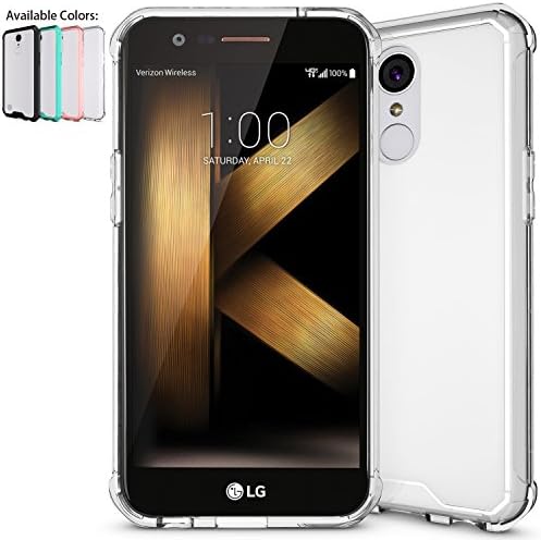 LG K20 Plus Case,LG K20 V Case,LG Harmony Case,LG Grace Case with HD Screen Protector,NiuBox Armor Ultimate Crystal PC Cover TPU Bumper Absorption Protective Clear Phone Case for LG K10 2017 Clear