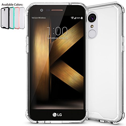 LG K20 Plus Case,LG K20 V Case,LG Harmony Case,LG Grace Case with HD Screen Protector,NiuBox Armor Ultimate Crystal PC Cover TPU Bumper Absorption Protective Clear Phone Case for LG K10 2017 Clear