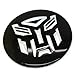 4PCS of Stanniz(TM) Transformer Autobot Car Tyre 55mm Wheel Center Hub Cap Emblem Logo Decal Sticker - Black