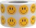 Smiley Face Stickers Yellow Happy Face Labels For Teachers 1/2 Inch Round Circle Dots 1,000 Adhesive Stickers