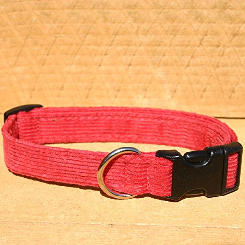 3/4" Red Small Hemp Corduroy Collar