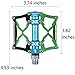 RockBros Mountain Bike Pedals Cycling Sealed Bearing Pedals (Black Green)